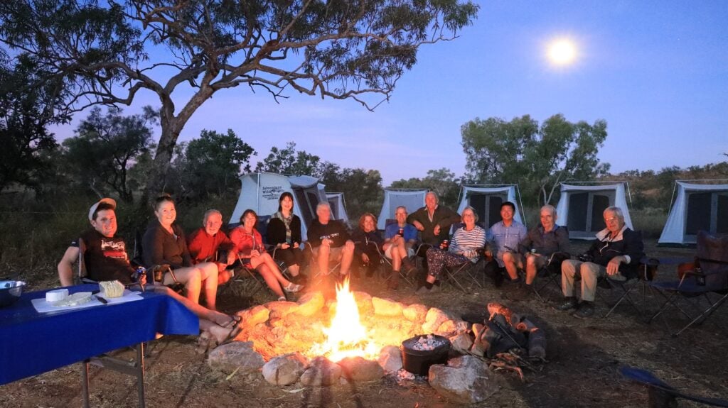 Camp at Moon Rise Kimberley Tours