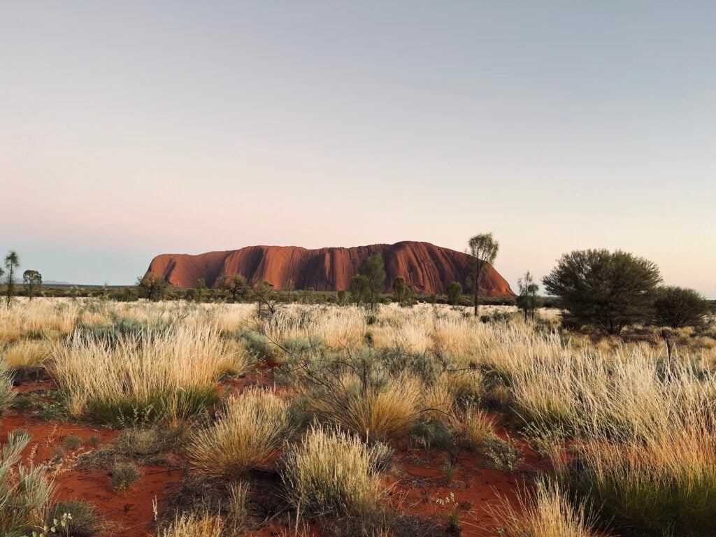 Uluru from a distance on a kimberley tour